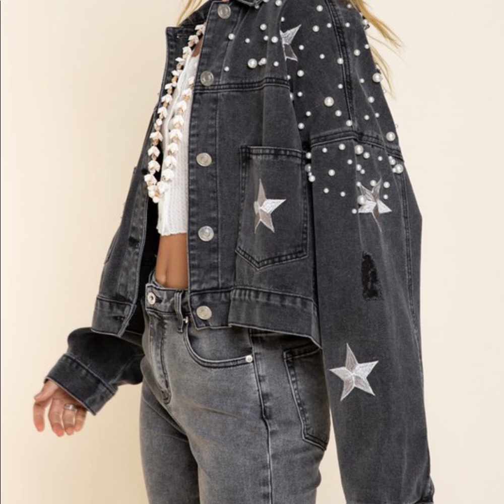 New Denim pearl/star jacket - Picture 2 of 4